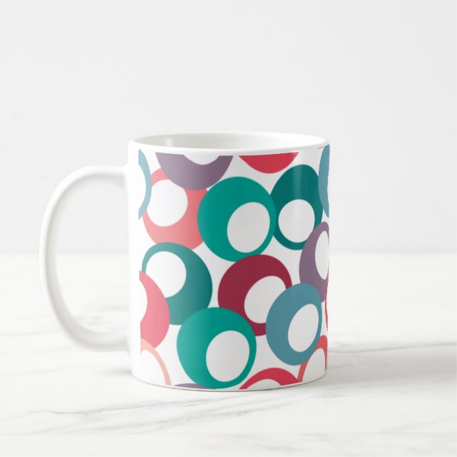 Olive Circles Coffee Mug (Left)