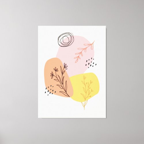 Olive Craft Abstract Geometrical Shapes Minimal Canvas Print