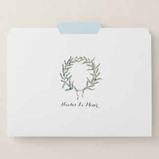 Olive Crown  - customize it with your name! File Folder