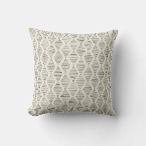 Olive Diamond Geometric Minimalist Throw Pillow