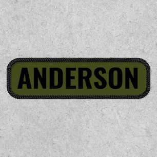 Olive Drab Green Name Tapes Patch