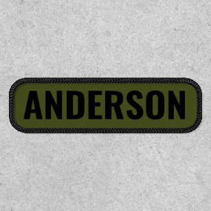 Olive Drab Green Name Tapes Patch