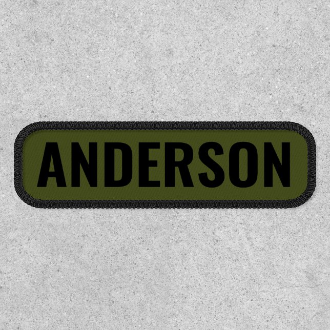 Olive Drab Green Name Tapes Patch (Front)