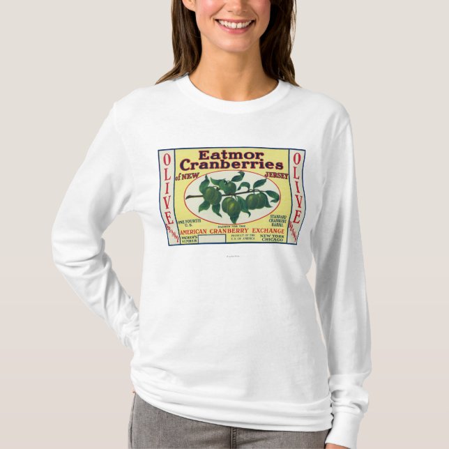 Olive Eatmor Cranberries Brand Label T-Shirt (Front)