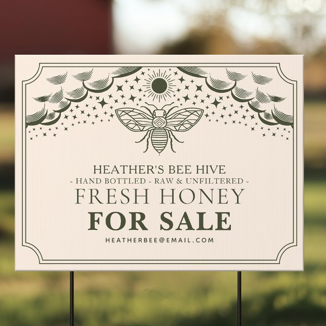 Olive Editable Witchy Tarot Beekeeper Honeybee  Sign (Creator Uploaded)