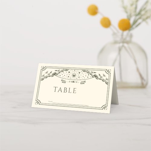Olive Elegant Gothic Tarot Card Wedding