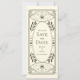 Olive Elegant Mystical Tarot Card Save the Date | Zazzle