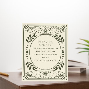 Olive Elegant Tarot Card Memorial Foam Board
