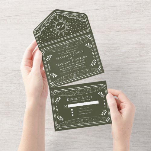 Olive Elegant Tarot Card Wedding