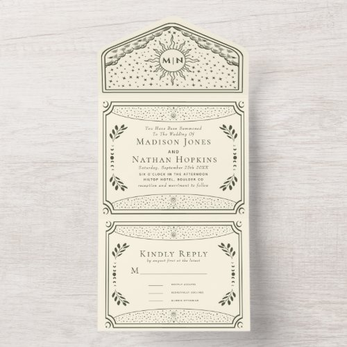 Olive Elegant Tarot Card Wedding