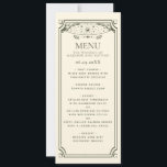 Olive Elegant Tarot Card Wedding Menu<br><div class="desc">Elegant and modern wedding design inspired by a tarot card. You can customize this further by clicking on the "PERSONALIZE" button. Matching Items in our shop for a complete party theme.</div>
