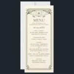 Olive Elegant Tarot Card Wedding Menu<br><div class="desc">Elegant and modern wedding design inspired by a tarot card. You can customize this further by clicking on the "PERSONALIZE" button. Matching Items in our shop for a complete party theme.</div>