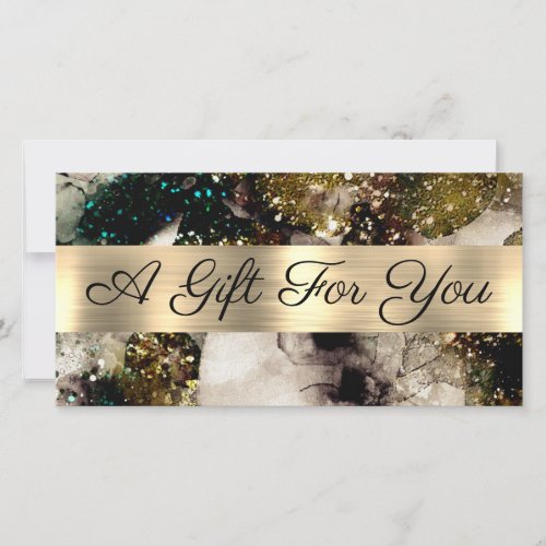 Olive emerald green watercolor gift certificate