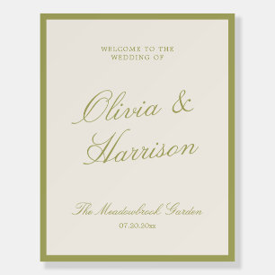 Olive Estate Calligraphy Wedding Welcome Foam Board