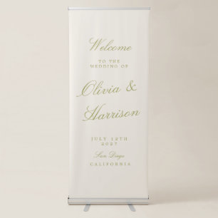 Olive Estate Wedding Retractable Banner