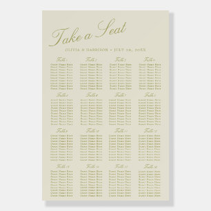 Olive Estate Wedding Seating Chart Sign