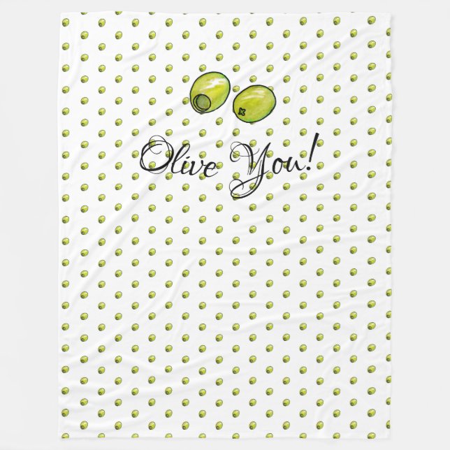Olive Fleece Blanket (Front)
