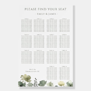 Olive Floral Wedding Foam Board