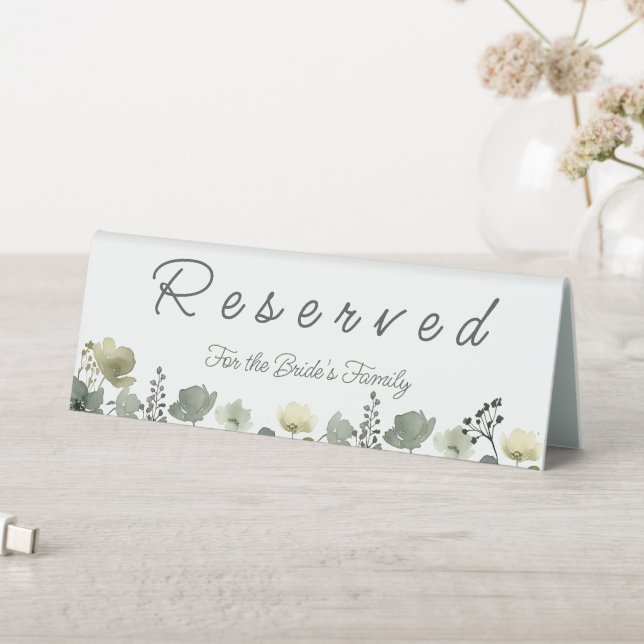 Olive Floral Wedding Table Tent (In SItu (Table))