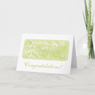 olive flowers card