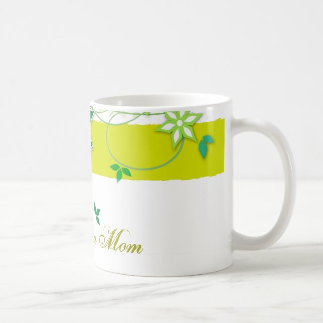 Olive flowers, I love you Mom Coffee Mug (Right)