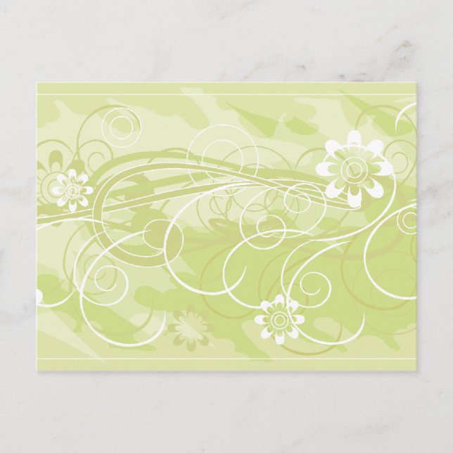 olive flowers postcard (Front)