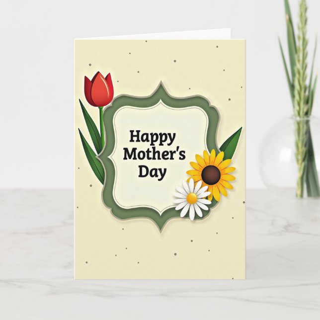 Olive Frame Mothers Day Card (Front)