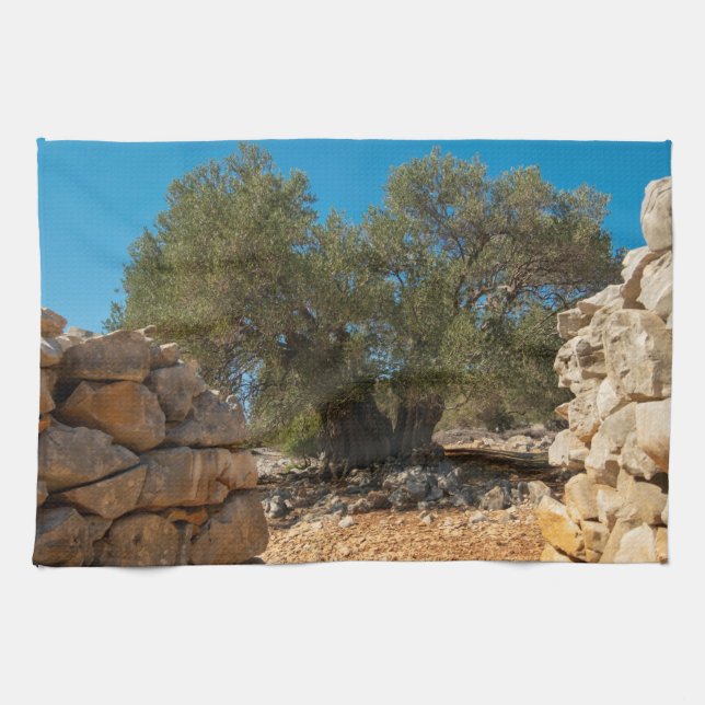 Olive Gardens of Lun Kitchen Towel (Horizontal)