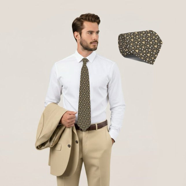 Olive Geometry Luxe Tie (Creator Uploaded)