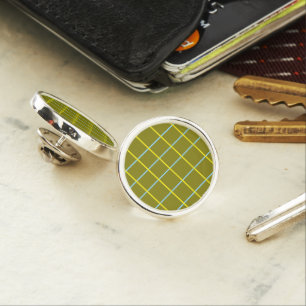 Olive Gold Blue Silver Lapel Pin