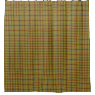 Olive Gray Brown Tartan Plaid Rustic Shower Curtain