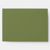Olive Green A7 Envelope 5x7 with return address (Front)