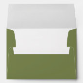 Olive Green A7 Envelope 5x7 with return address (Back (Bottom))