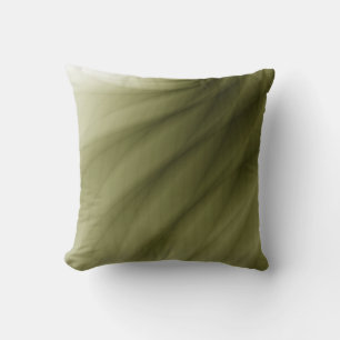 Olive Green Abstract Artistic Home Decor Throw Pillow