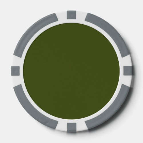 Olive Green Accent Color Customize This Poker Chips