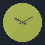 Olive Green Acrylic Wall Clock<br><div class="desc">Olive Green,  single color,  Acrylic Wall Clock by Gerson Ramos.</div>
