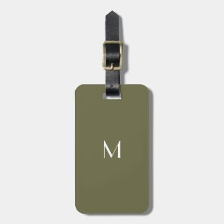  Olive  green - add monogram luggage tag