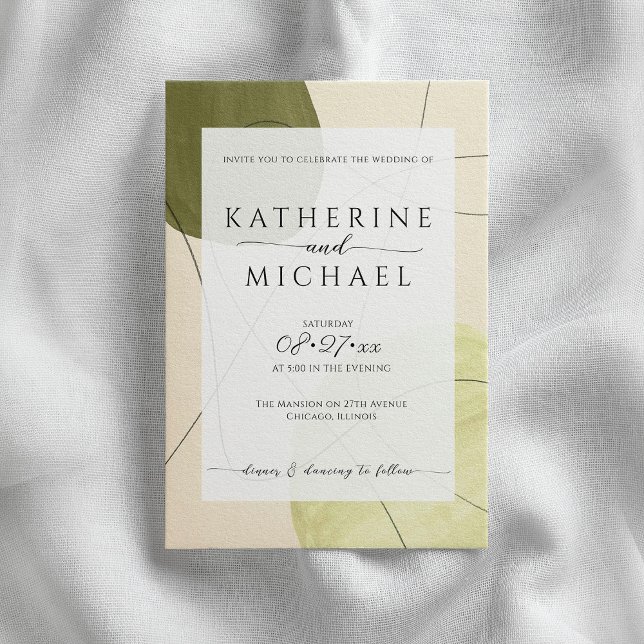 Olive green aesthetic | Wedding Invitation (Creator Uploaded)