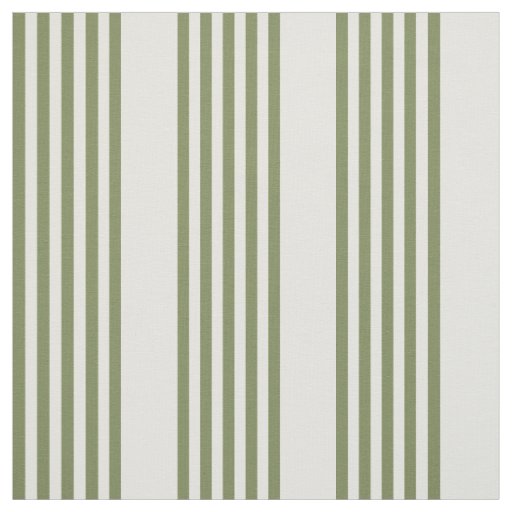 Olive green and beige five stripes pattern fabric