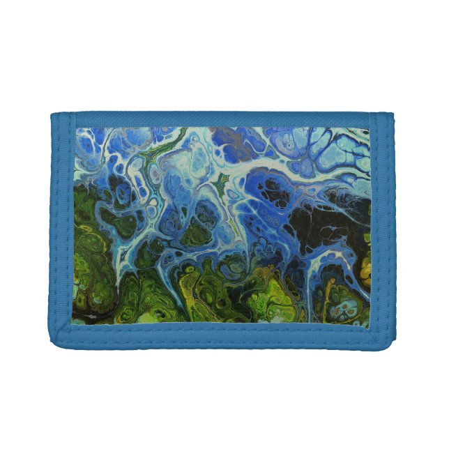 Olive Green and Ice Blue Photo Wallet (Front)