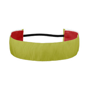 Olive Green and Red Solid Athletic Headband Soft F
