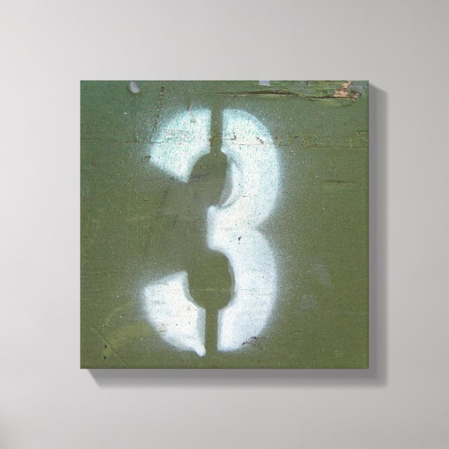 Olive Green and Three Canvas Print (Front)