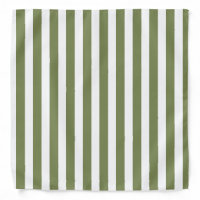 Olive green and white candy stripes