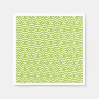 Olive Green And White Diamond Napkins by greatgear at Zazzle