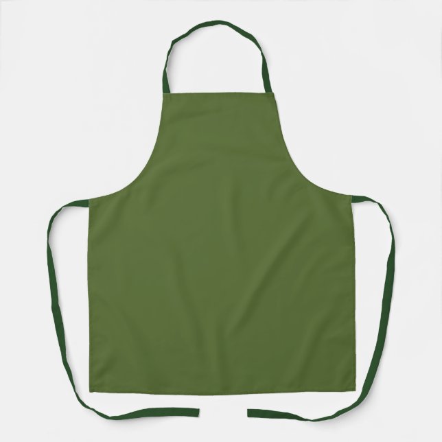 olive green apron (Front)
