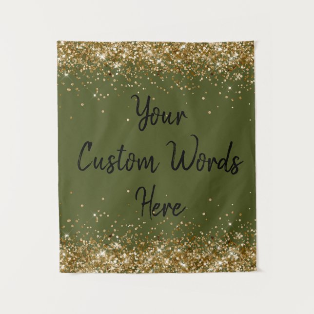 Olive Green Backdrop Birthday Party Photo Booth (Front)