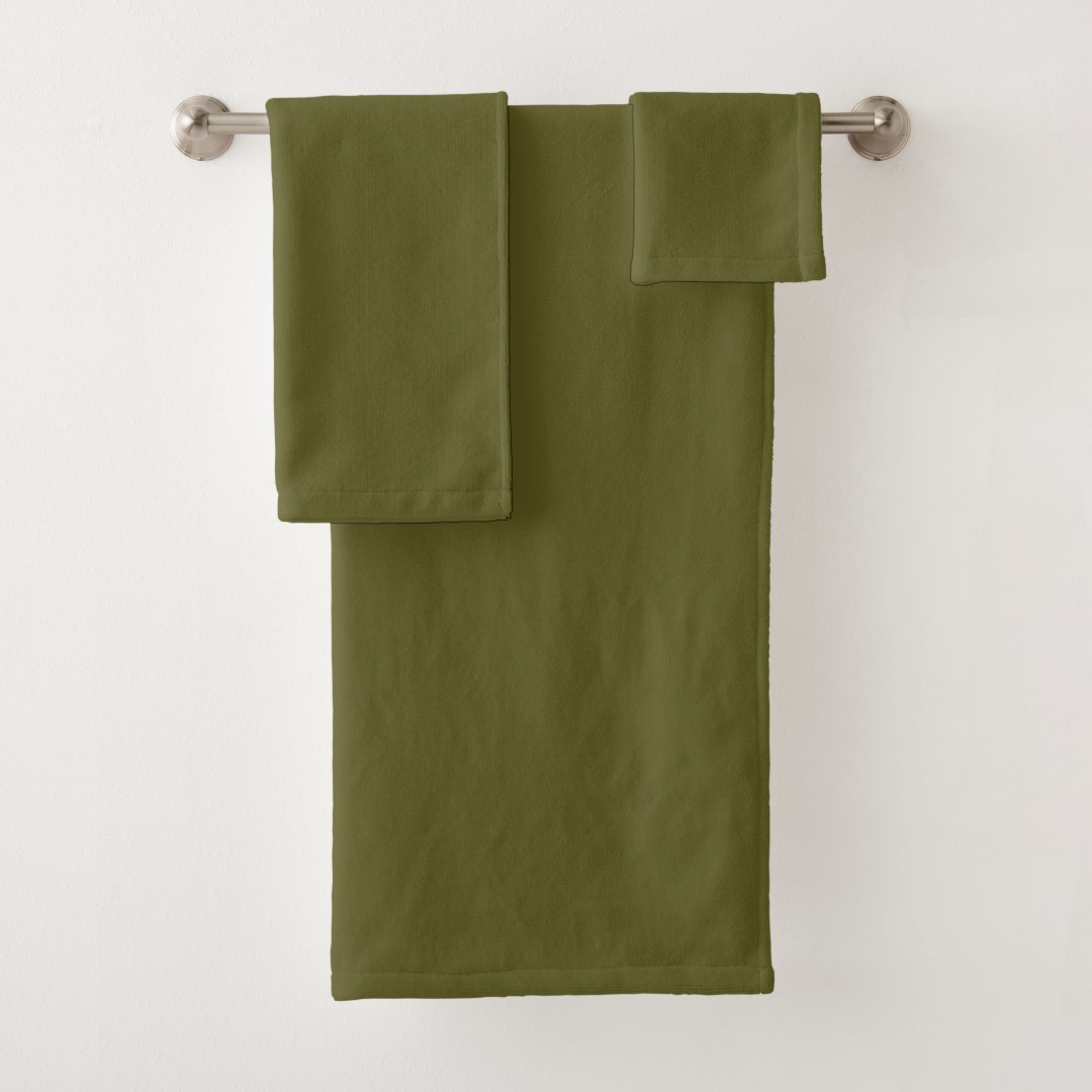 Olive+green Bath Towel Set Zazzle