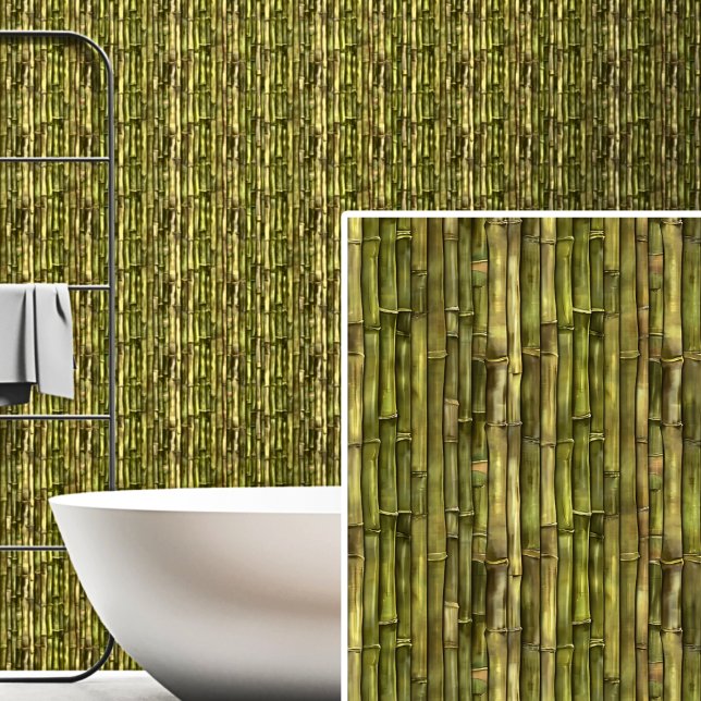 Olive Green Brown Bamboo Wall Fence (Creator Uploaded)