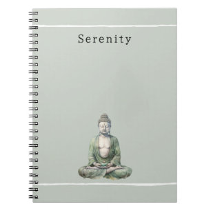 Olive Green Buddha Meditation Personalized Notebook
