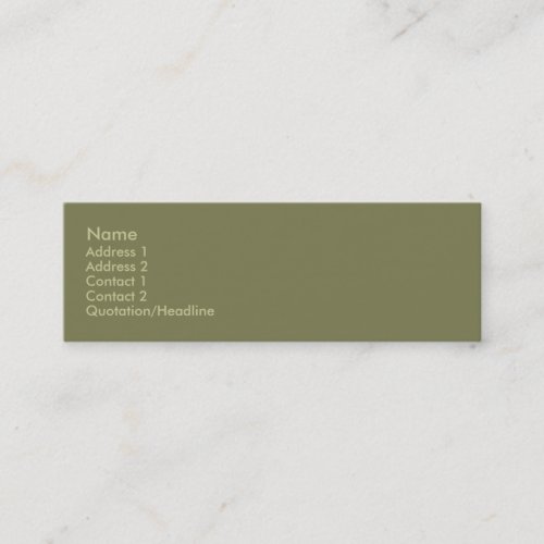 Olive Green Business Card